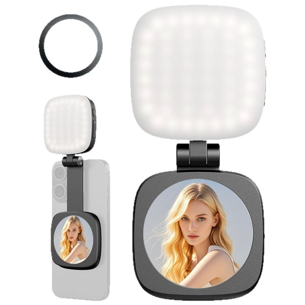 Soporte con Luz de Relleno Magnética para Móvil