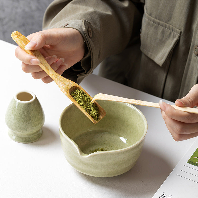 Set de Té Matcha de Cerámica con Batidor Diseño Japonés Moderno 4 5 6 Piezas