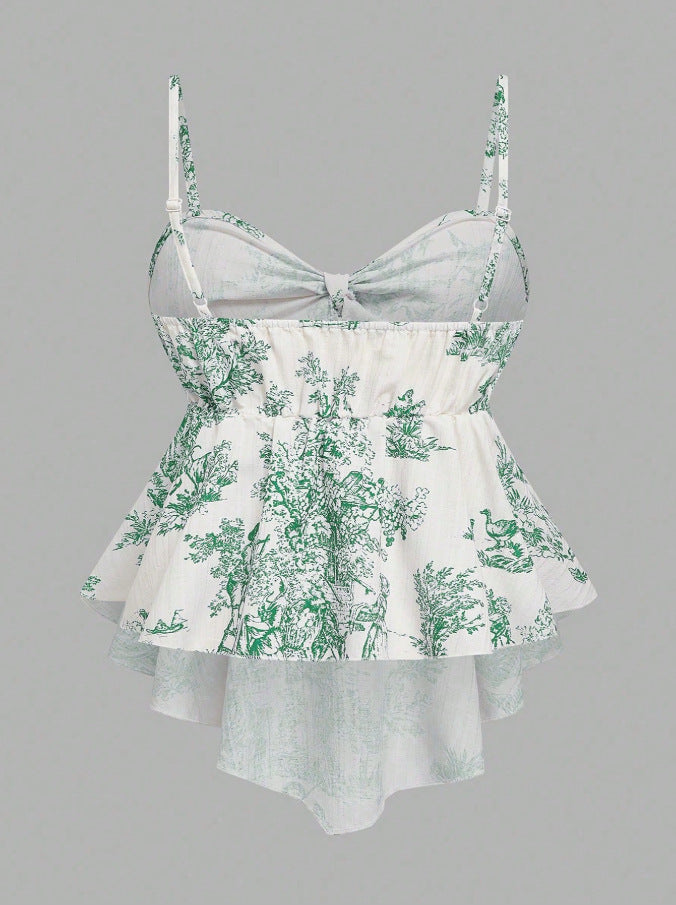 Vestido tirante con estampado floral