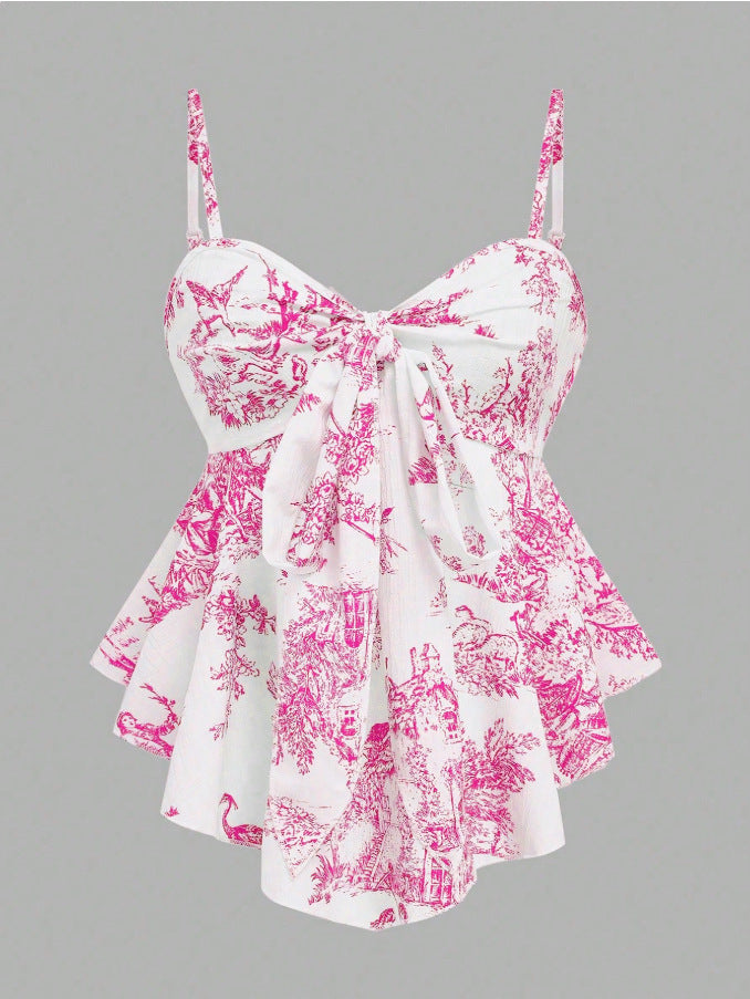 Vestido tirante con estampado floral