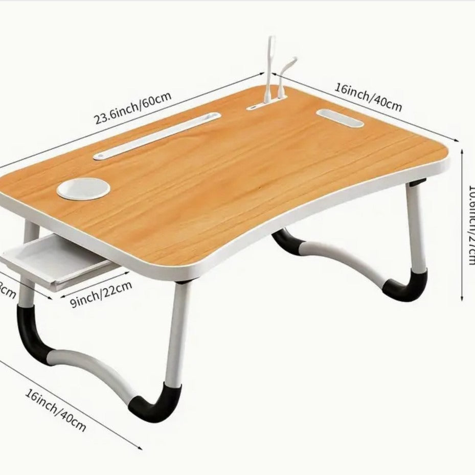 Mesa Plegable para Ordenador y Portátil para Cama, Dormitorio y Estudio