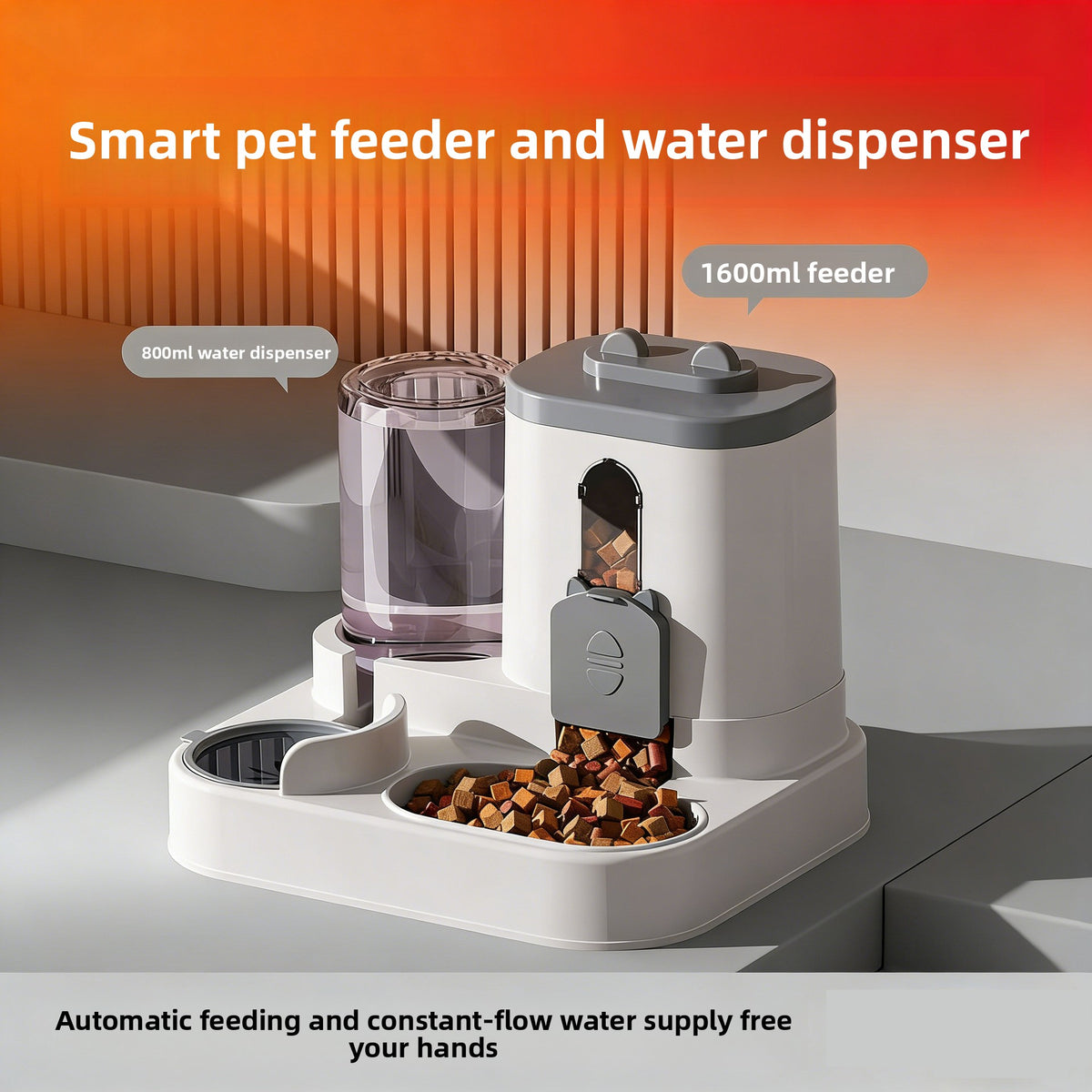 Dispensador Automático de Comida y Agua para Mascotas