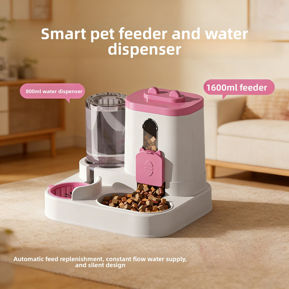 Dispensador Automático de Comida y Agua para Mascotas
