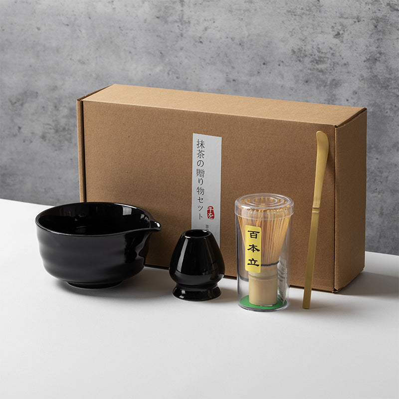 Ceramic Matcha Tea Set with Whisk Modern Japanese Design 4 5 6-Piece