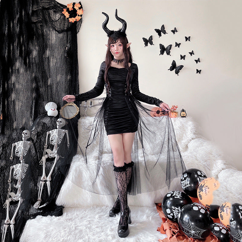 Túnica de Bruja Gótica Disfraz de Halloween Cosplay