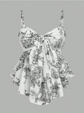 Vestido tirante con estampado floral